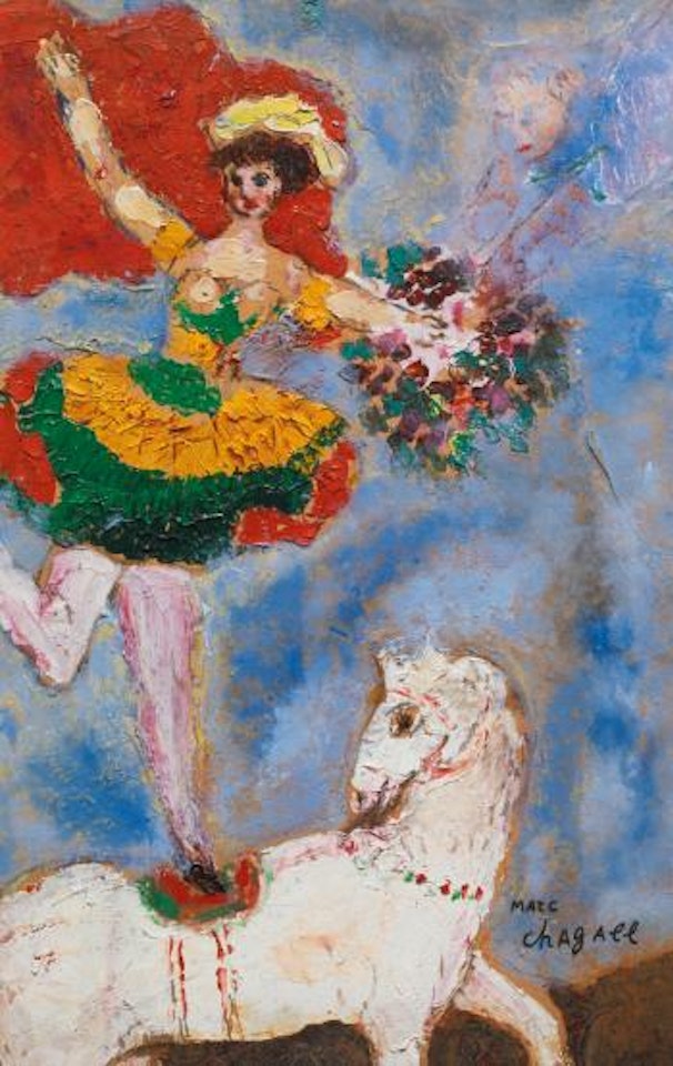 L’écuyère Au Cheval Blanc by Marc Chagall