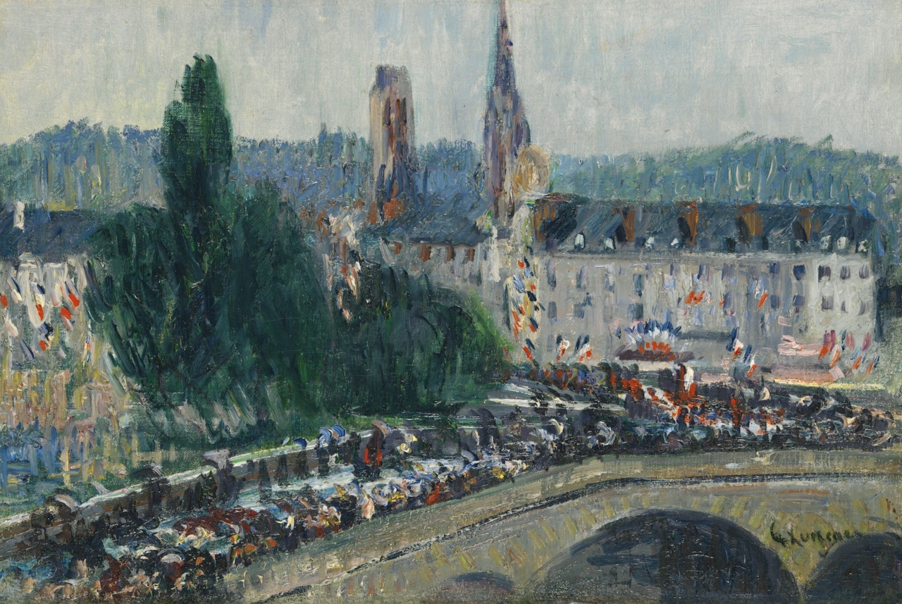 LES QUAIS À ROUEN by Gustave Loiseau