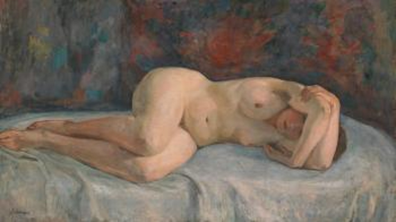 Nu Allongé, Les Bras Croisés by Henri Lebasque