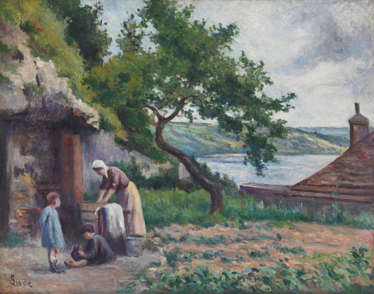 ROLLEBOISE, LA LESSIVE DANS LE JARDIN DE LUCE by Maximilien Luce