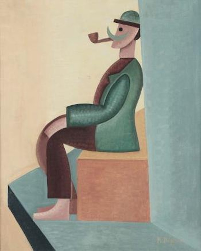 Fumatore di pipa by Fortunato Depero