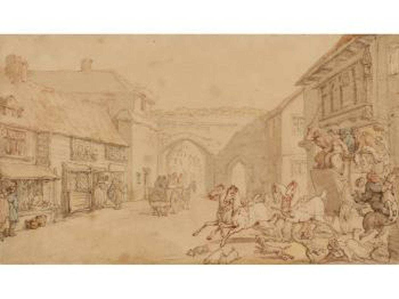 The High Street, Bermondsey by Thomas Rowlandson