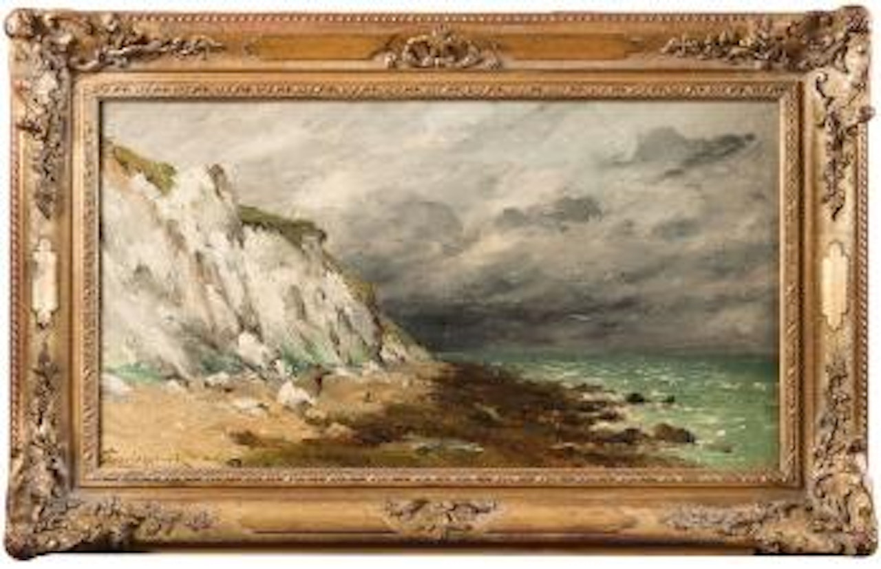 Pêcheur à pieds marré basse by Paul Désiré Trouillebert