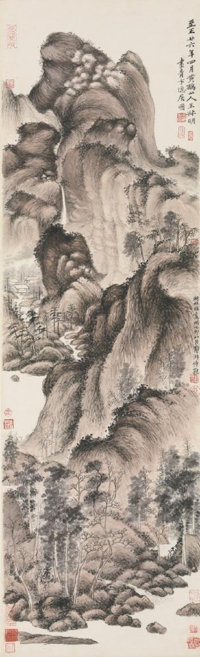 Dwelling In The Qingbian Mountains, after Wang Meng (1308-1385) by Wu Hufan