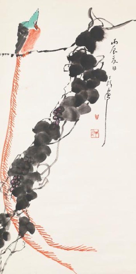 Bird And Grape by Ding Yanyong