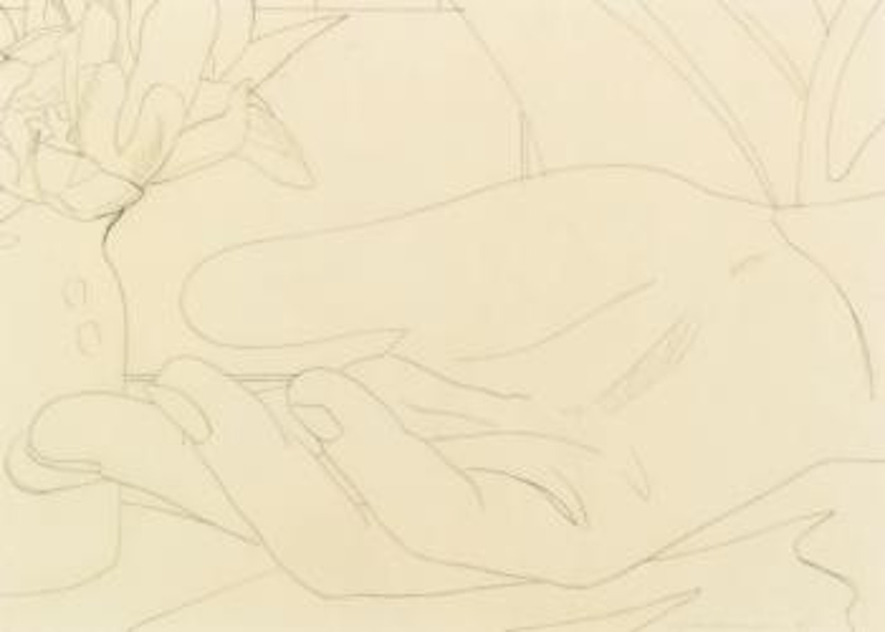 Drawing For Gina's Hand by Tom Wesselmann