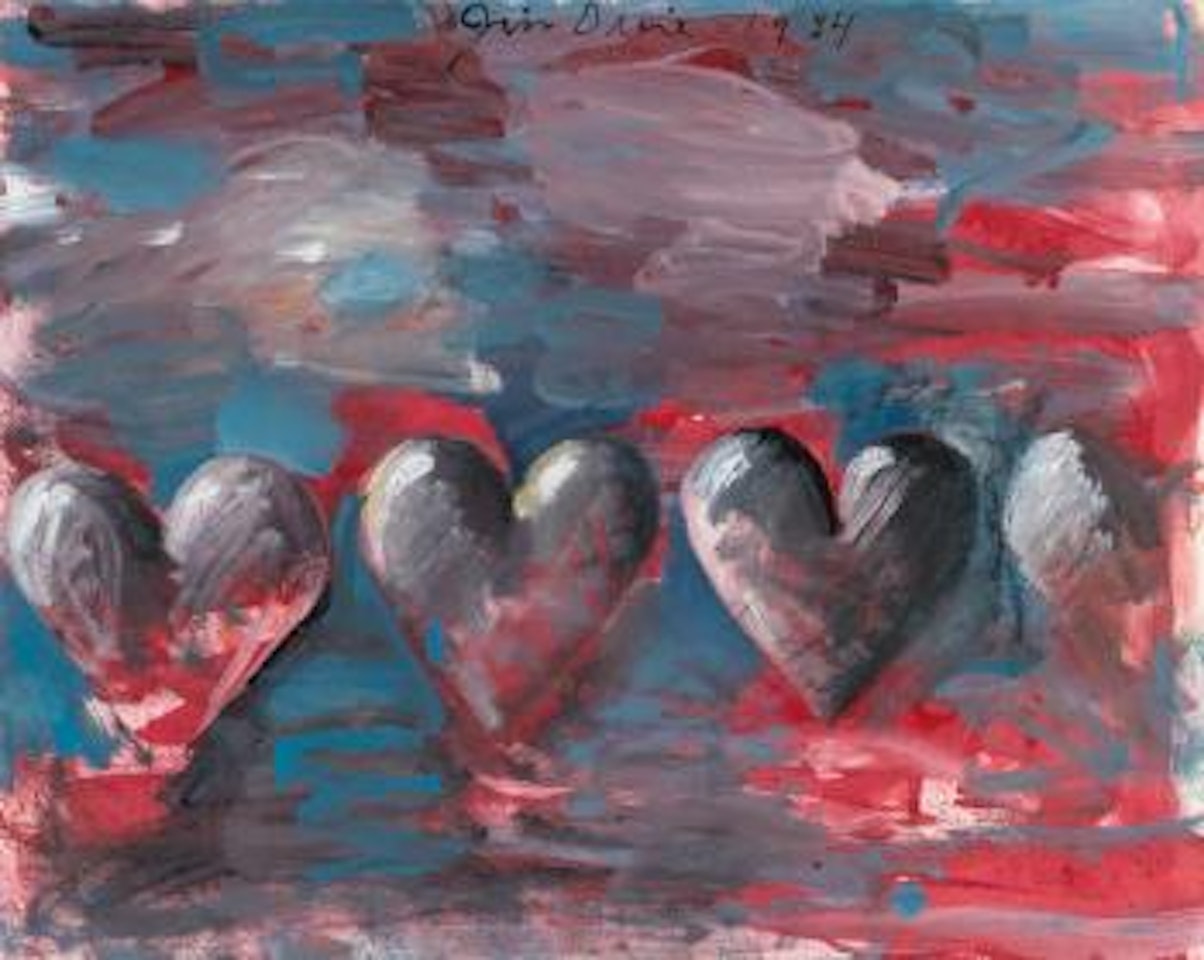 Little Hearts In The '80s, Number 10 by Jim Dine