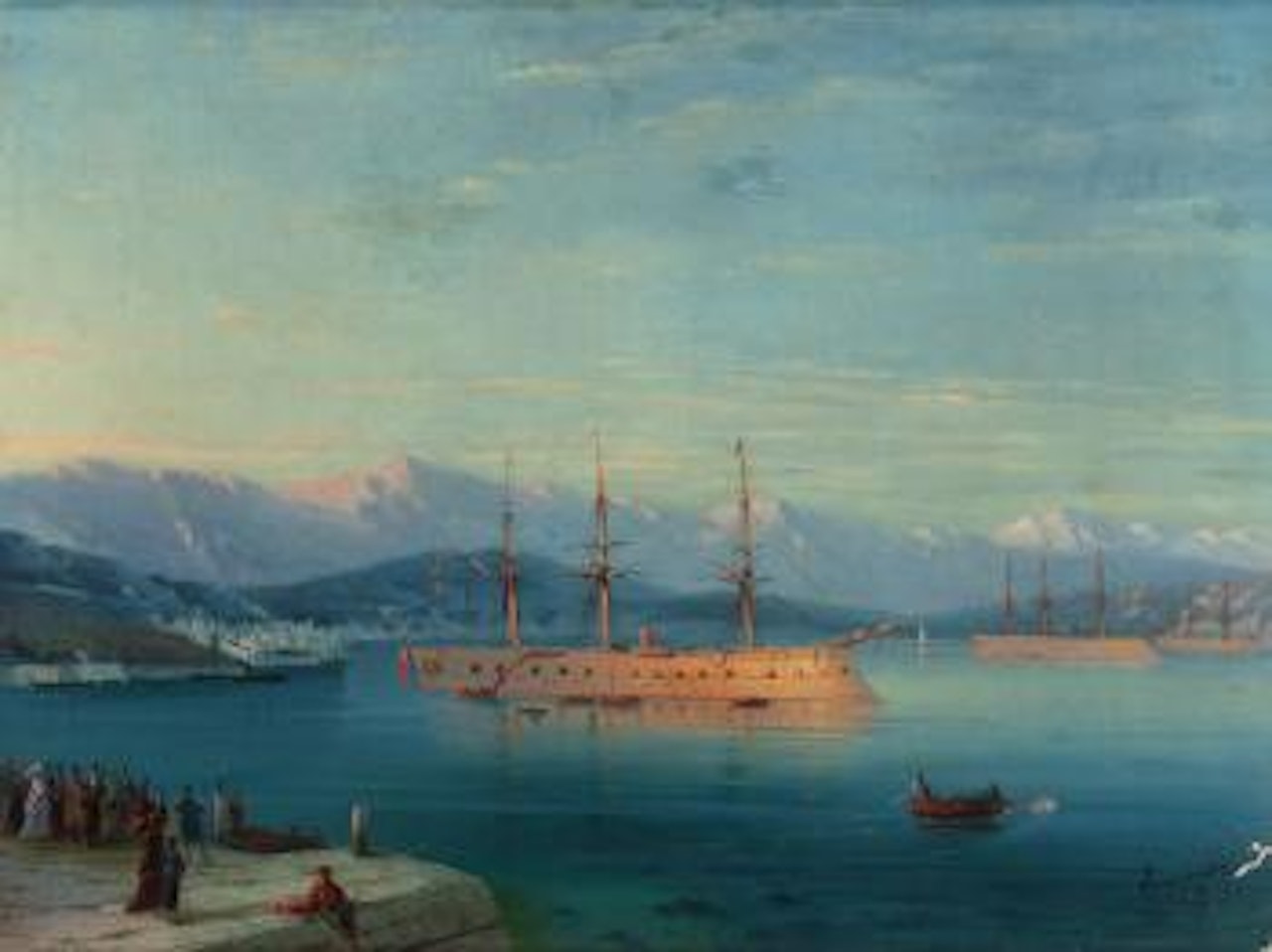 French Ships Departing the Black Sea by Ivan Konstantinovich Aivazovsky