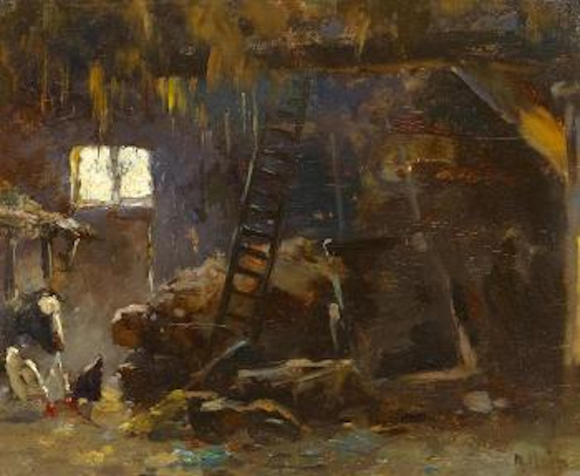 Scheuneninterieur by August Knip