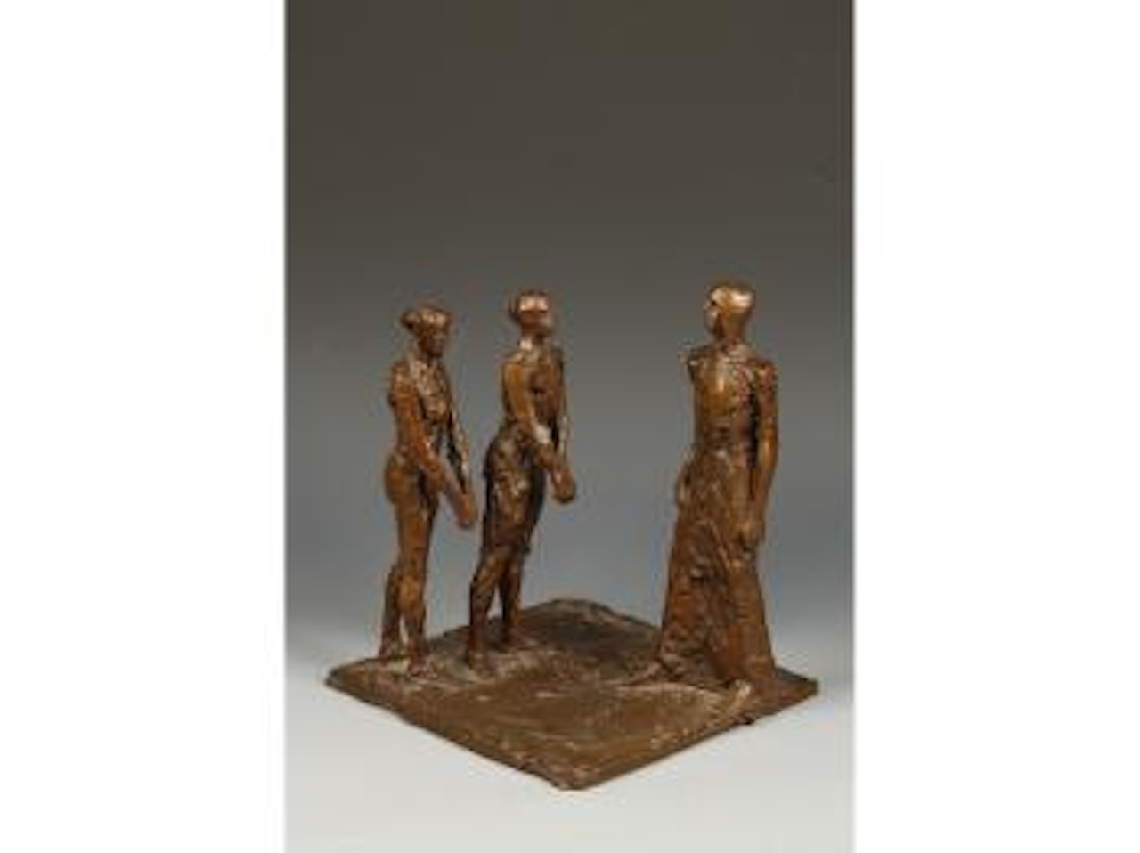 A maquette for the Dorset Martyr`s Memorial by Elisabeth Frink