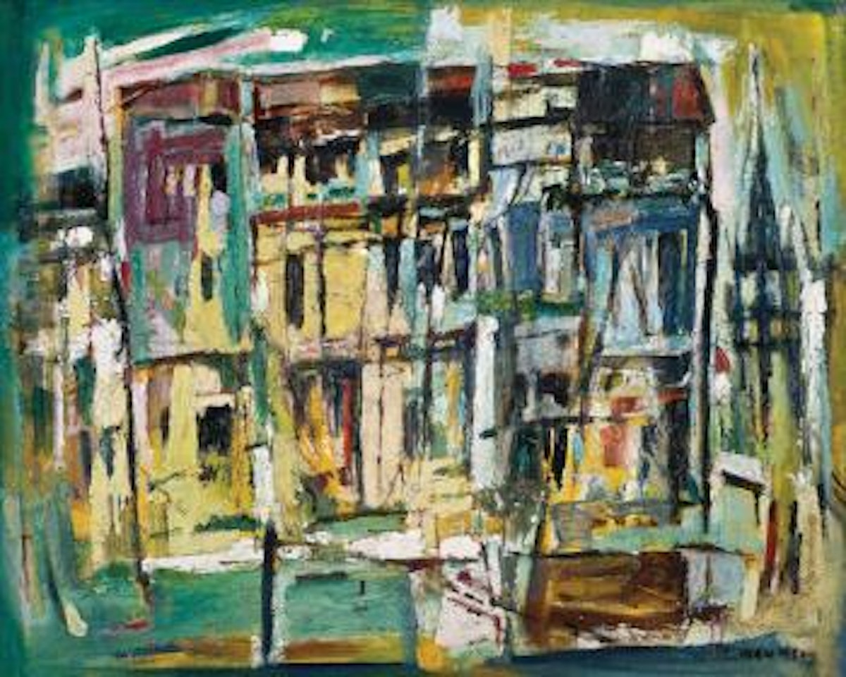 Houses along Boat Quay by Chen Wen Hsi