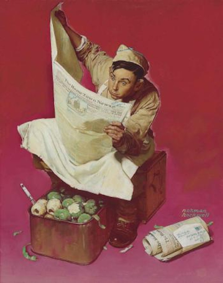 Willie Gillis: Hometown News by Norman Rockwell