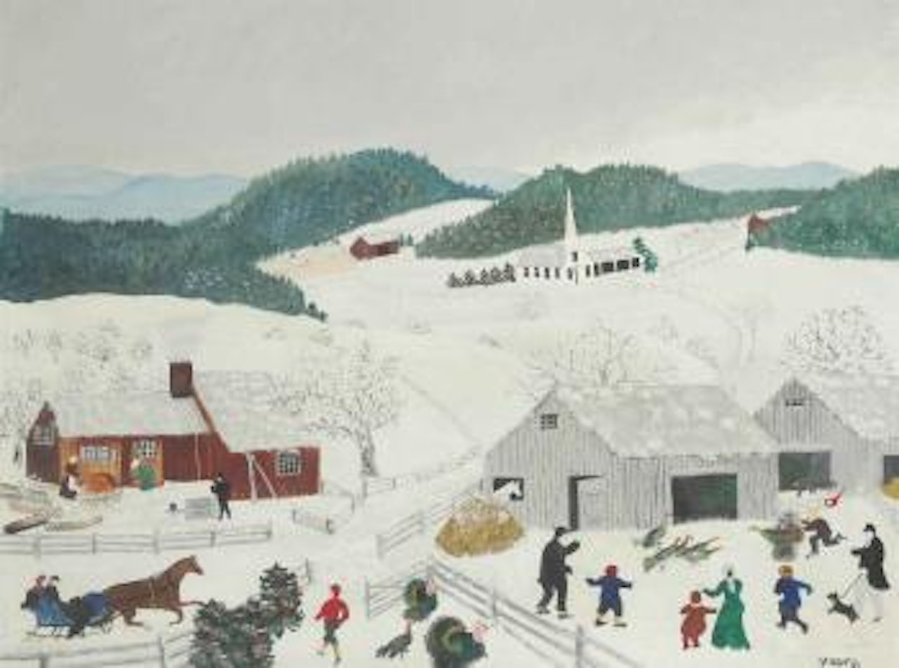 Catching The Thanksgiving Turkey by Grandma Moses