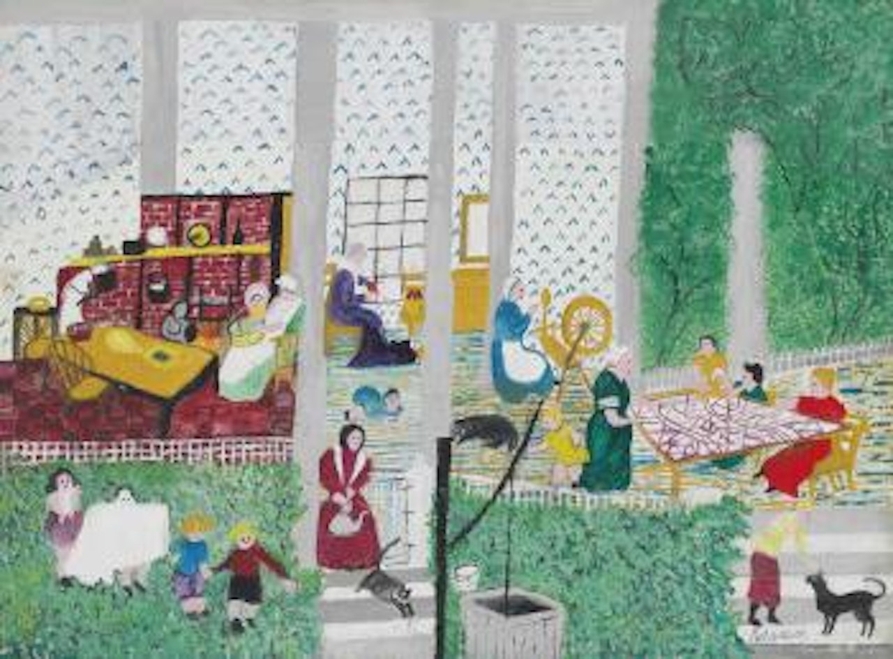 Busy Folks by Grandma Moses