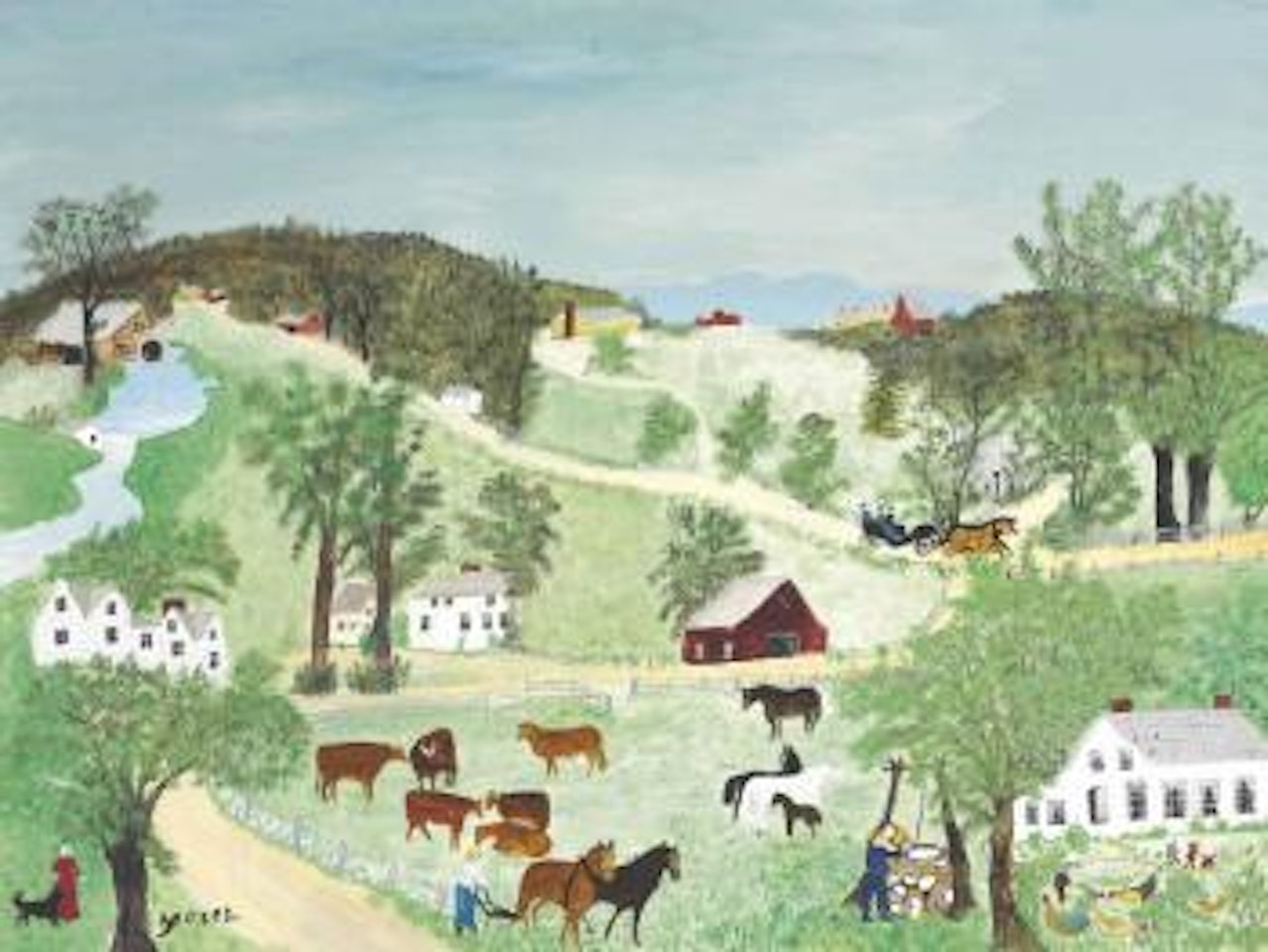 Cross Roads by Grandma Moses
