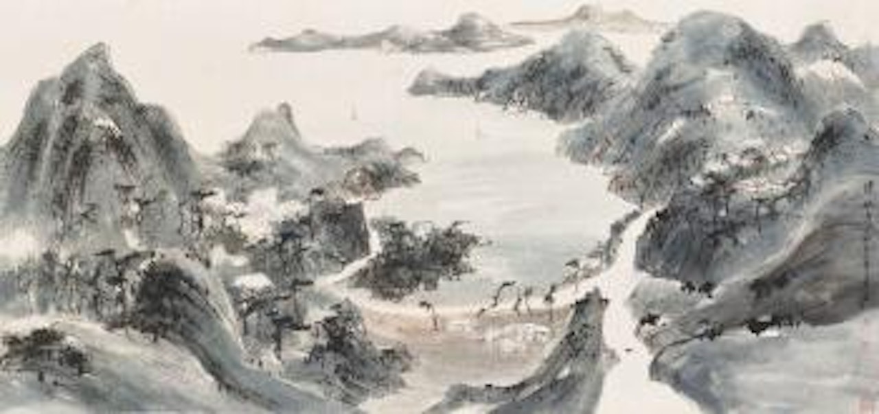 Sketch of Hong Kong - Deep Water Bay by Lu Shoukun (Lui Shou-Kwan)