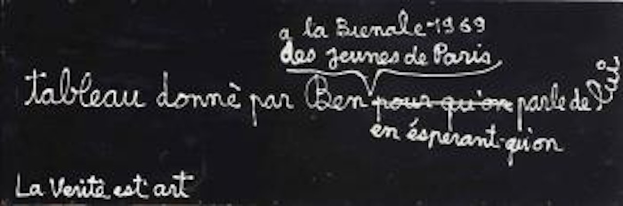 Untitled (La Vérité Est Art) by Ben Vautier