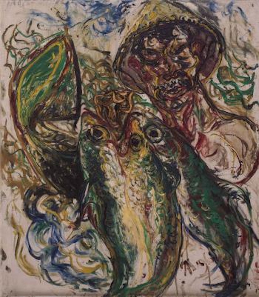 Fisherman with his Catch by Affandi