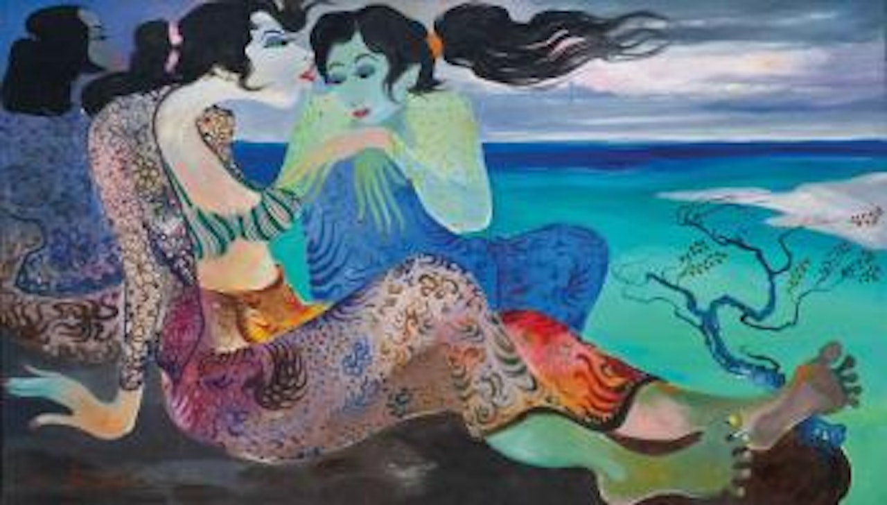 Ladies by the Beach by Hendra Gunawan