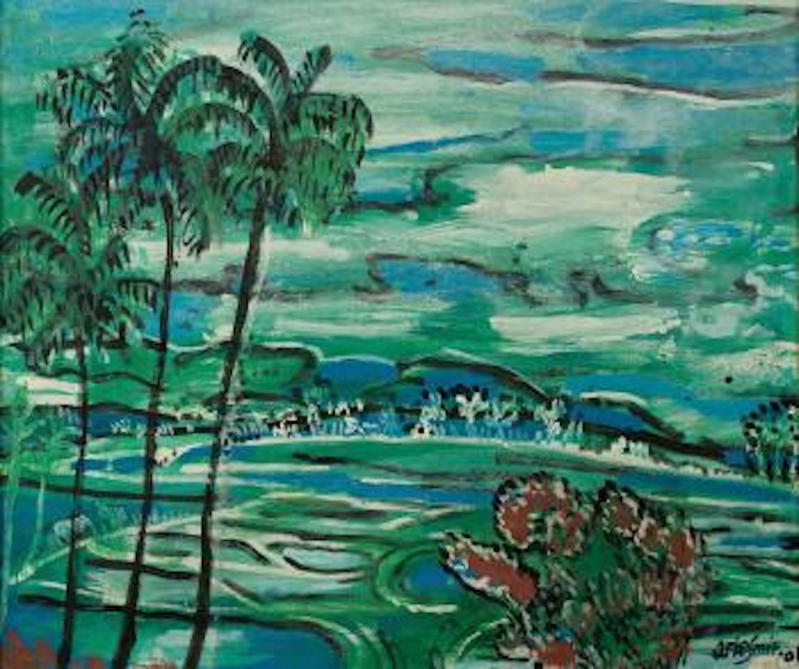Landscape with wet Rice Fields by Arie Smit