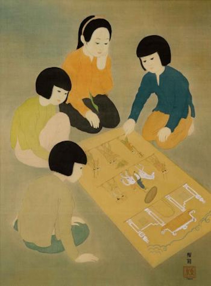Admiring a Painting by Mai Trung Thu
