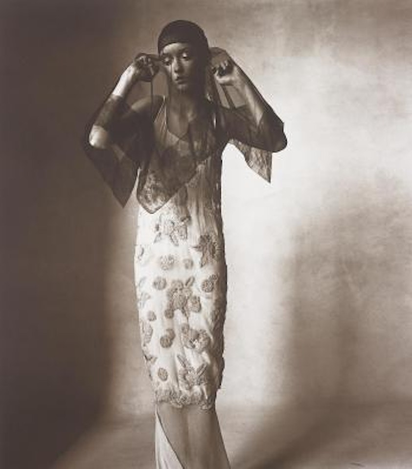 Chanel Embroidered Dress (Audrey Marnay), New York, March 26 1998 by Irving Penn