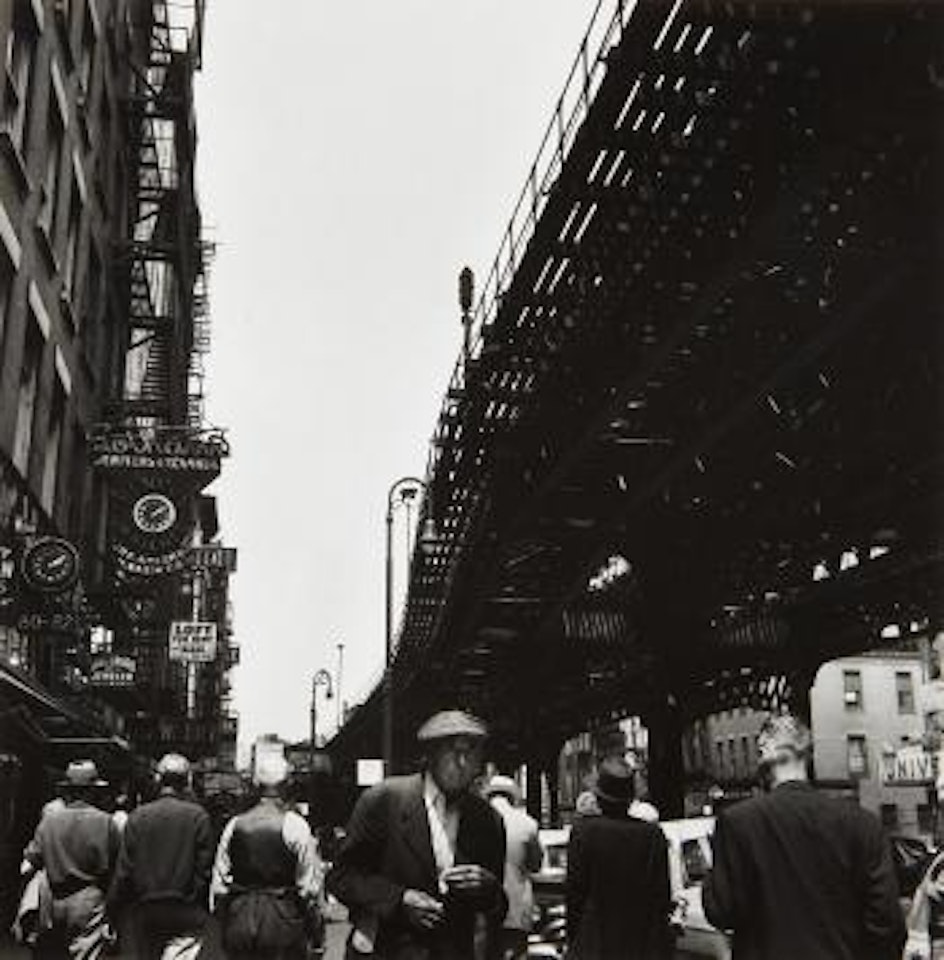 The El at the Bowery, New York by Berenice Abbott