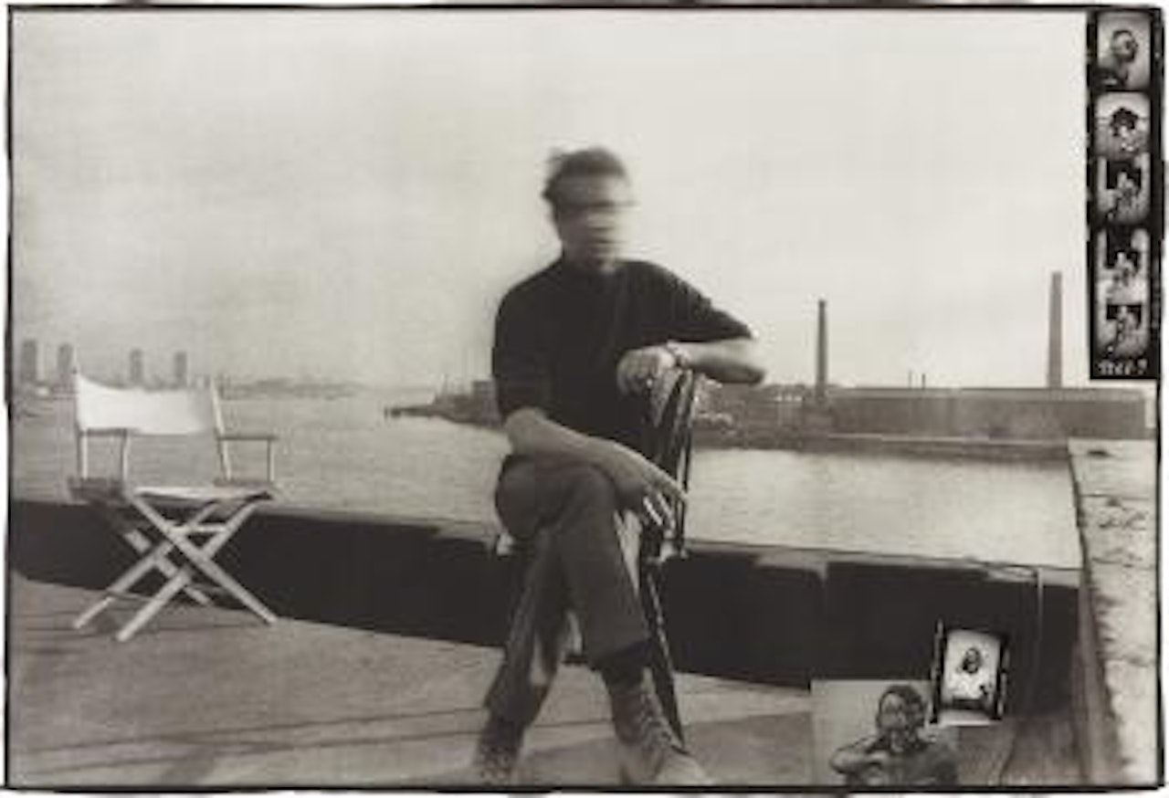 Francis Bacon on his roof at 80 Narrow Street, London, March 1972 by Peter Beard