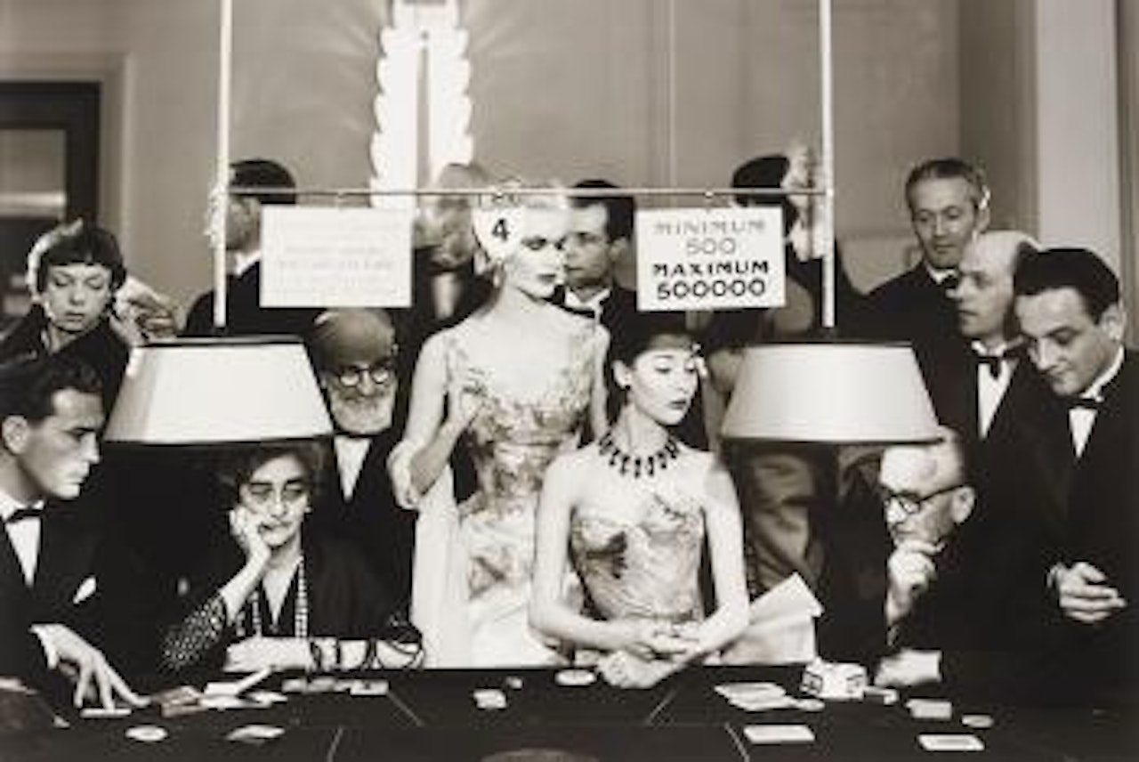 Sunny Harnett and Alla, Evening dresses by Balmain, Casino, Le Touquet, August by Richard Avedon