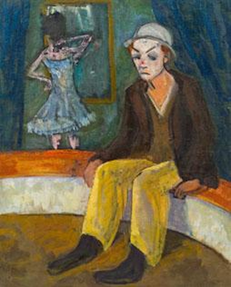 Sitzender Clown - Bajazzo by Broncia Koller-Pinell