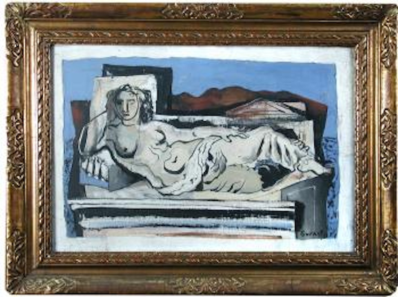 Femme à l`antique assise by Jean Souverbie