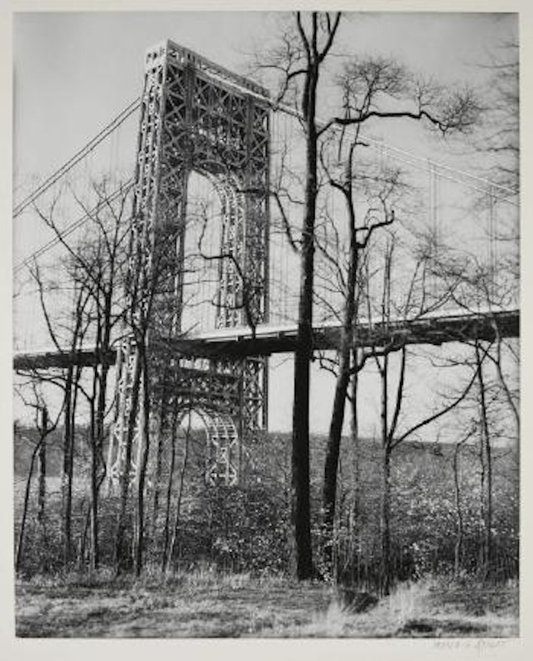 George Washington Bridge, Riverside Drive and 179th Street, Manhattan by Berenice Abbott
