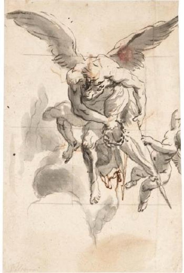Allégorie du Temps. Étude de mains by Giovanni Antonio Pellegrini