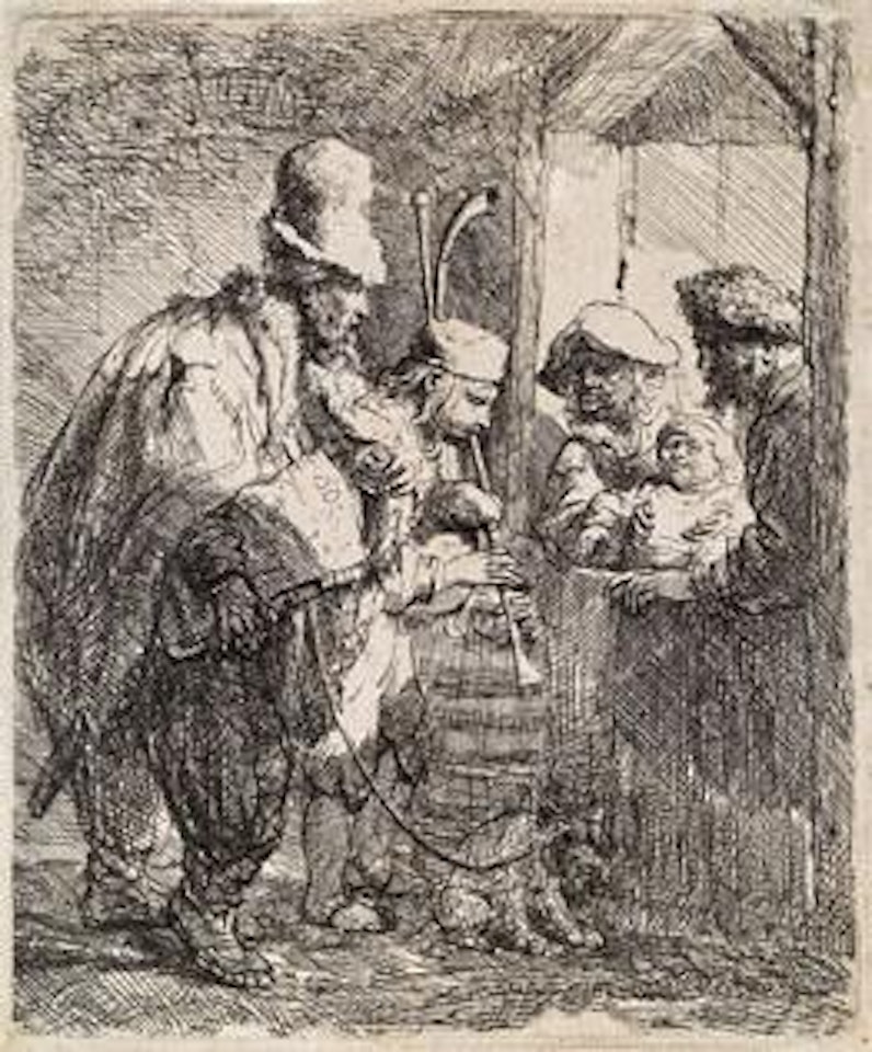 Die wandernden Musikanten by Attributed to Rembrandt Harmensz van Rijn