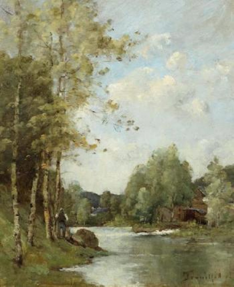 Moulin sur l'Elle, à Quimperlé by Paul Désiré Trouillebert
