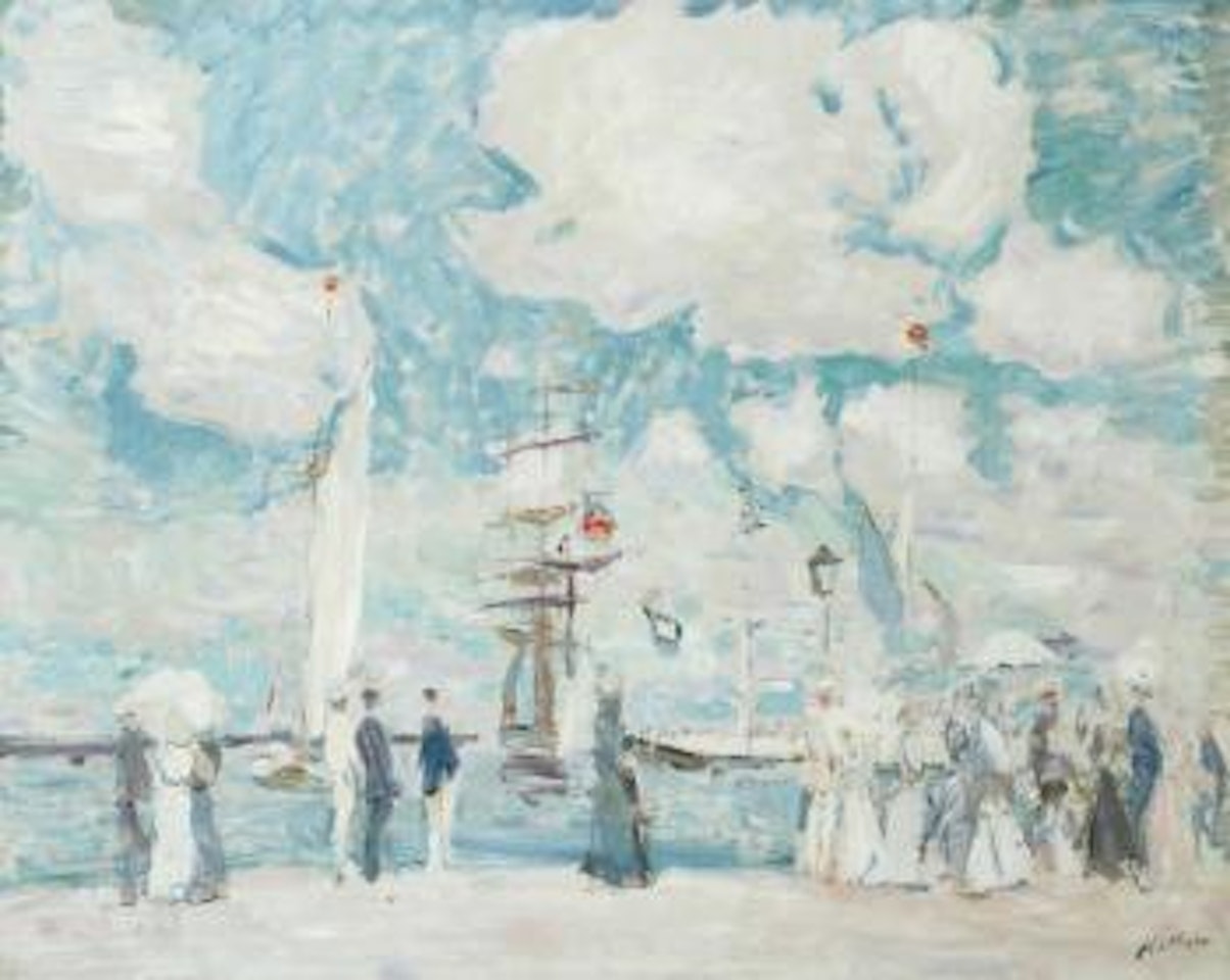 L'entrée du bassin de Deauville by Paul César Helleu
