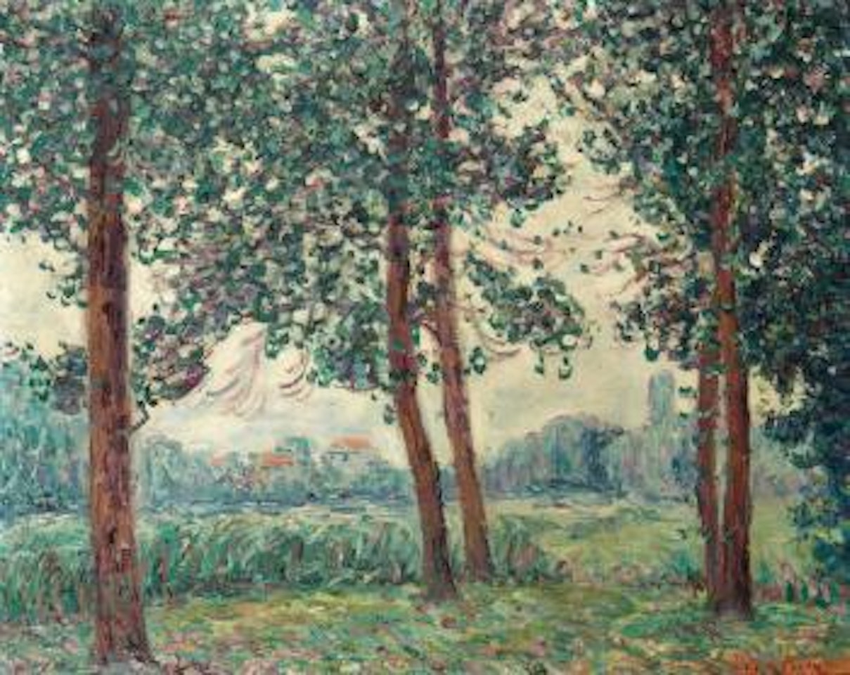 Les peupliers, Grez sur Loing, temps gris by Francis Picabia