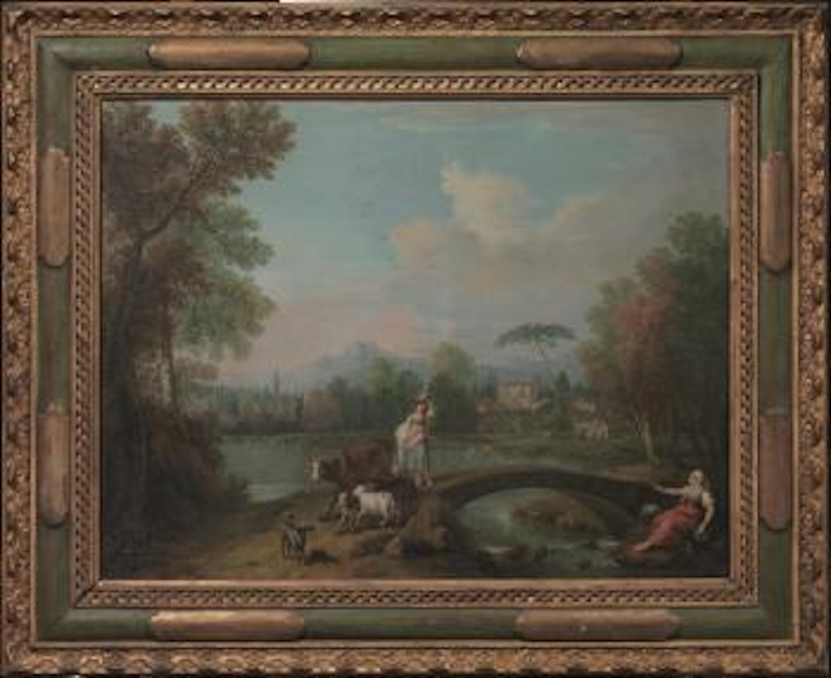 Paesaggio con figure e ponticello by Francesco Zuccarelli