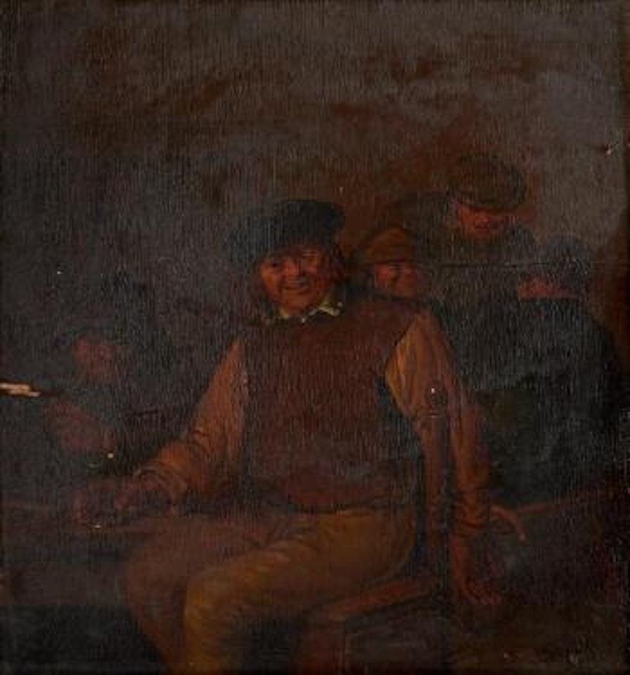 Joyeux buveurs dans une taverne by Egbert van Heemskerk III