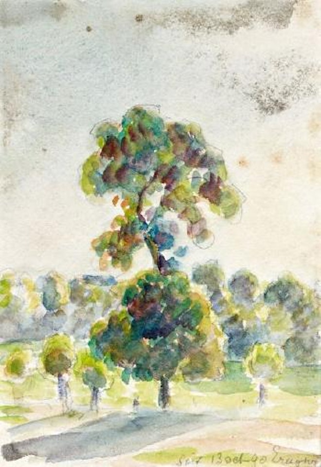 Eragny, le soir by Camille Pissarro