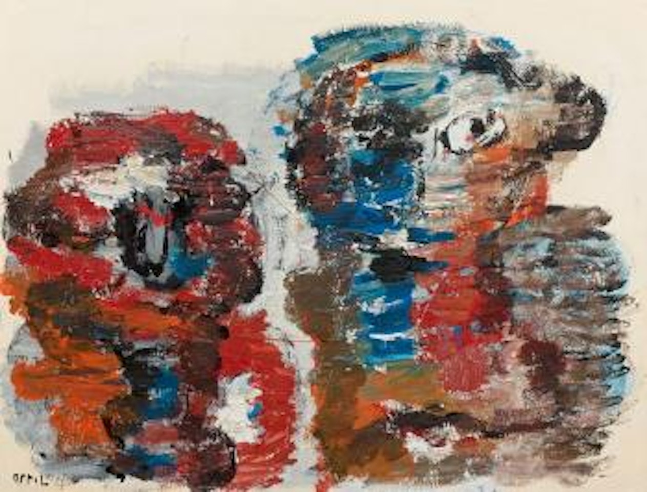 Deux personnages by Karel Appel