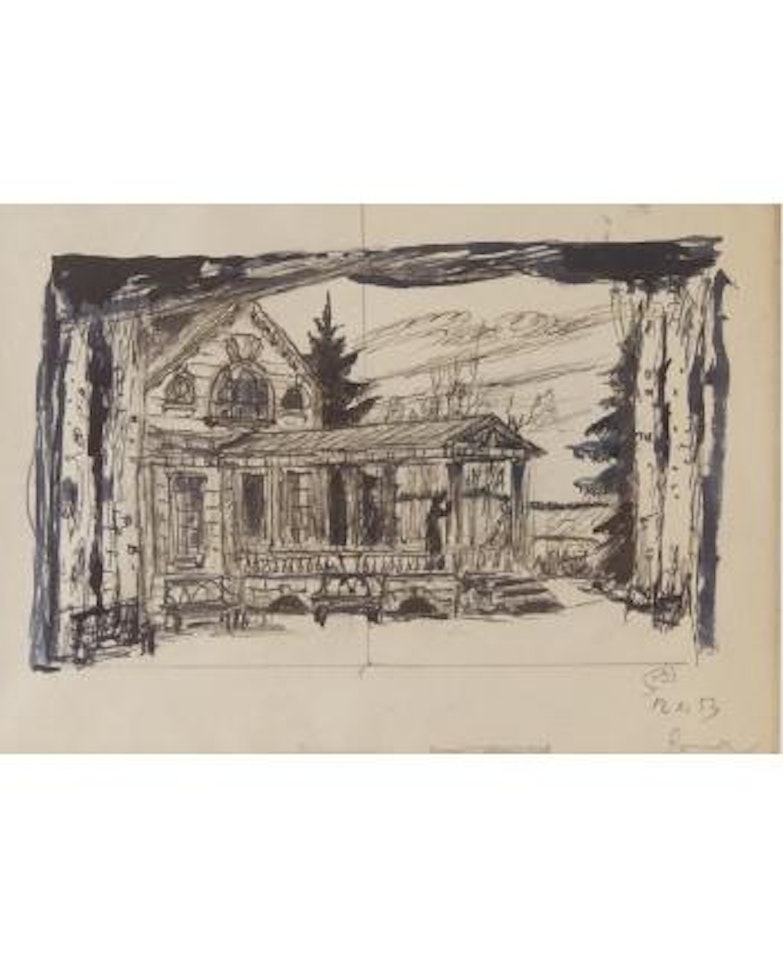 Sketch for Set Design by Mstislav Valerianovich Dobuzhinsky