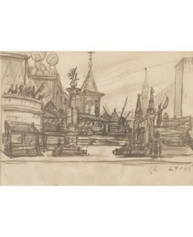 Old Moscow by Mstislav Valerianovich Dobuzhinsky