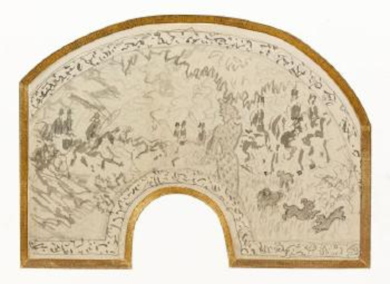 Le parc, étude pour un éventail by Pierre Bonnard