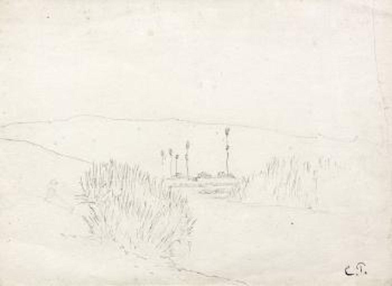 Paysage de rivière dans les environs de Paris by Camille Pissarro