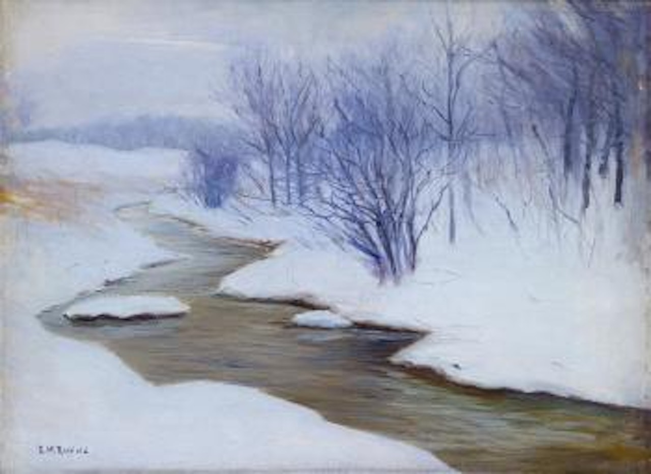 Winter brook landscape by Edward Willis Redfield