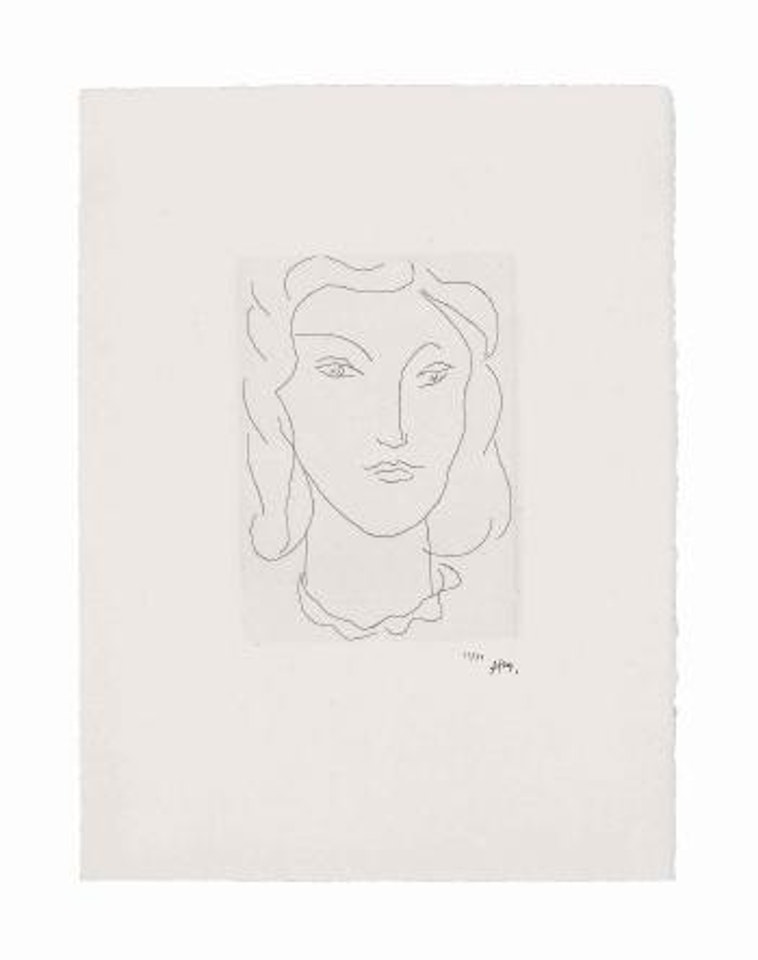 Tête de Jeune Femme au Collier en Feston by Henri Matisse