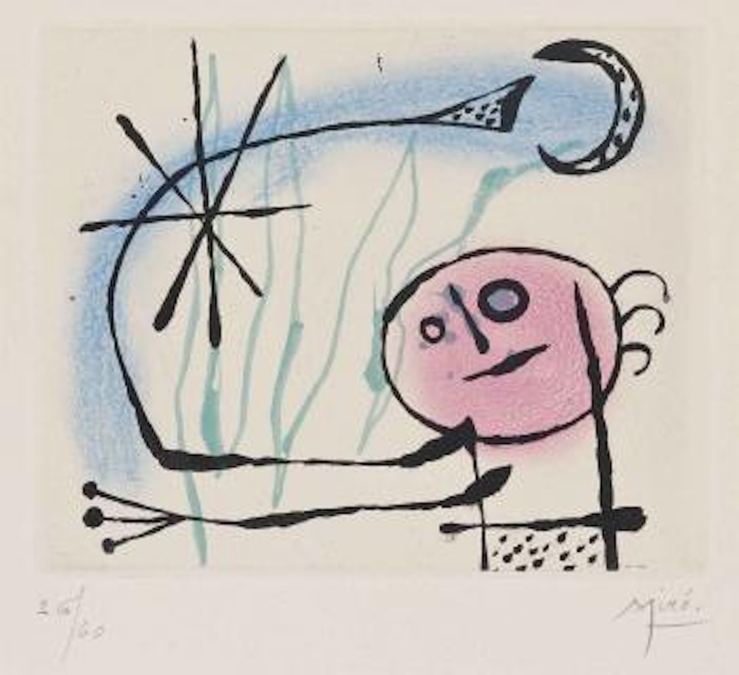 Suite la Bague d'Aurore: Plate Seven by Joan Miró