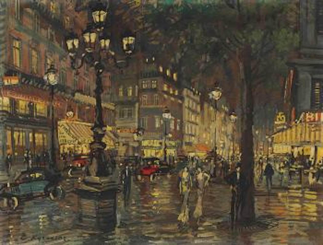 A Night in Paris by Konstantin Alekseevich Korovin
