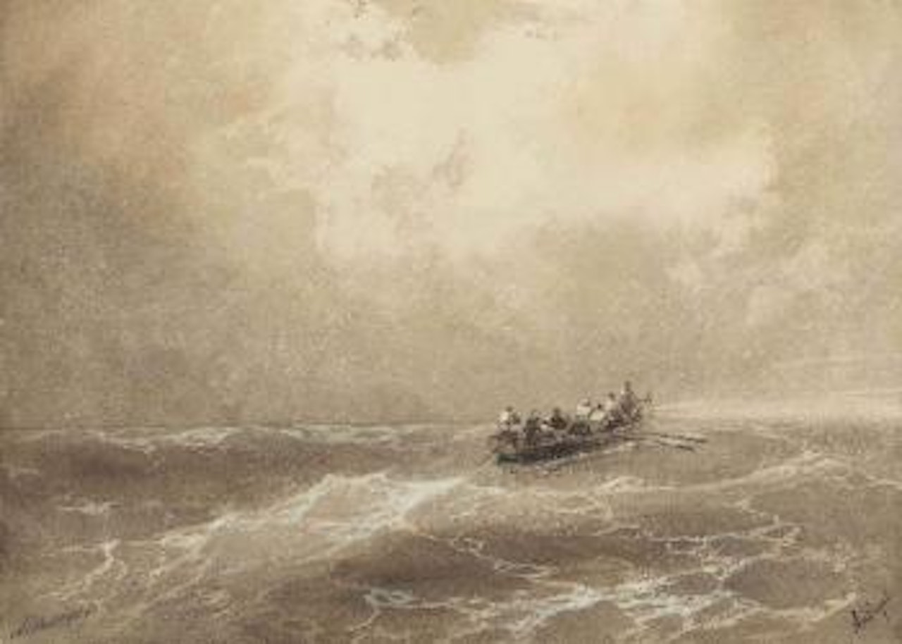 A Lifeboat at Sea by Ivan Konstantinovich Aivazovsky